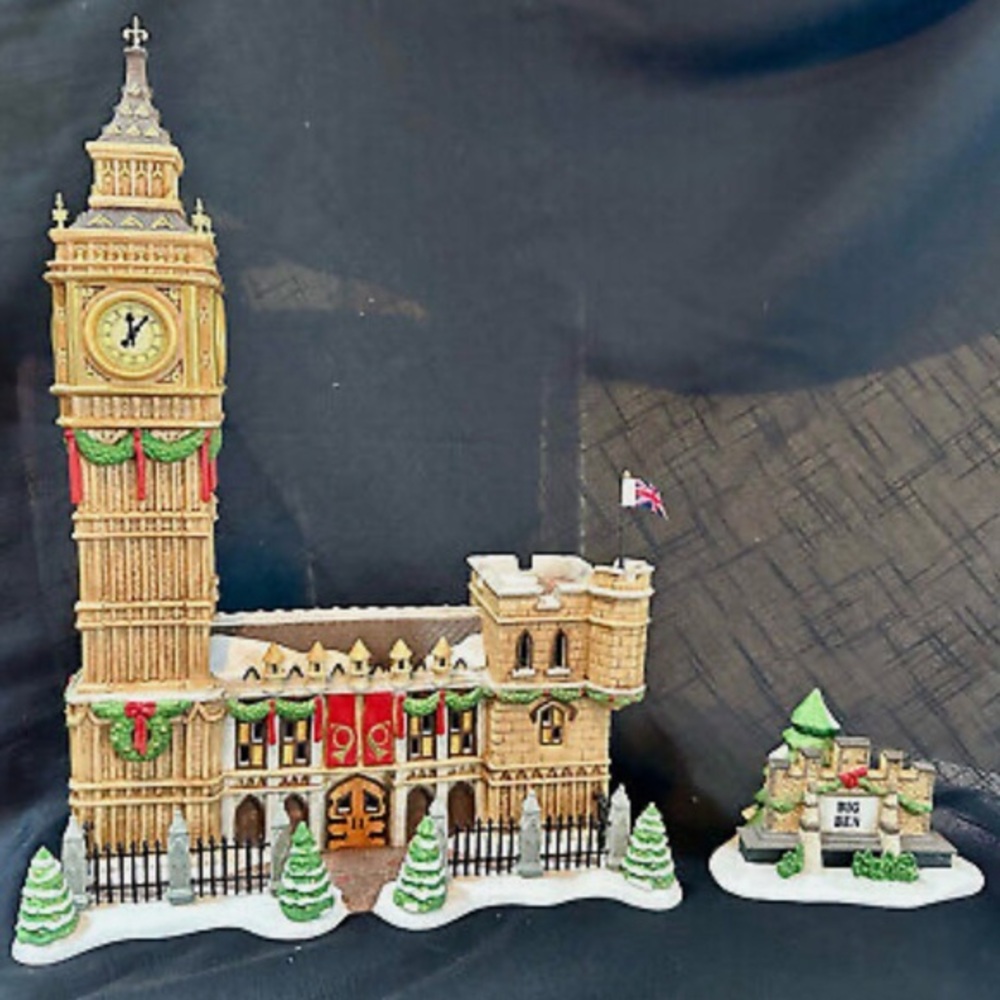 Dept 56 Dicken’s Village Historical Landmarks Big Ben Working Clock #58341